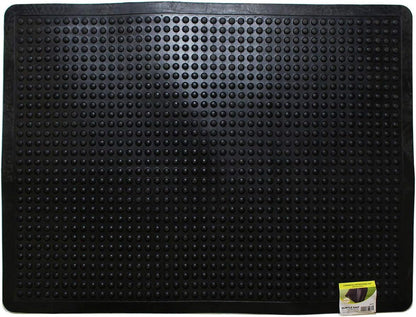 HAWK Heavy Duty Rubber Scraper Mat | Size 18" x 30" (45 x 75 cm) | 9mm Thickness | Anti Slip | Anti Fatigue | Great For Cleaning Boots & Shoes