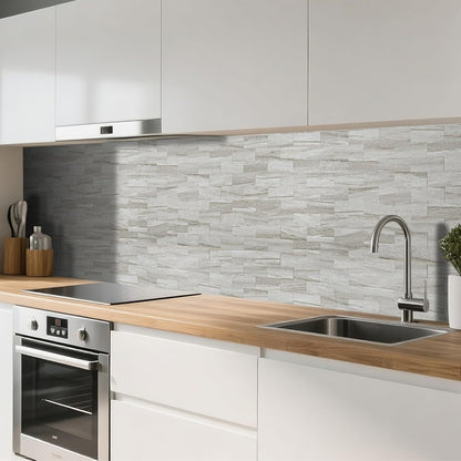 Art3d 10-Pack Peel and Stick Wall Tile for Backsplash, Stick on Stone Tile for Kitchen Bathroom Fireplace Vanitity in Stone Beige