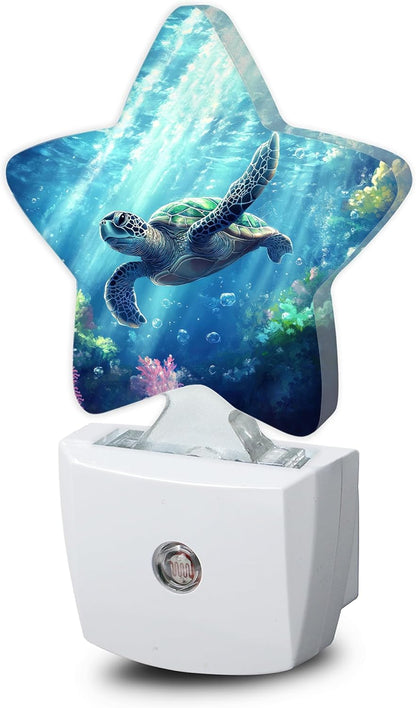 Lavender Butterfly Nightlight,Summer Flowers Star Night Lights Plug into Wall Decorations for Bedroom Bathroom,Dusk to Dawn Sensor Kitchen Hallway Stairs Energy Efficient Desk Lamp