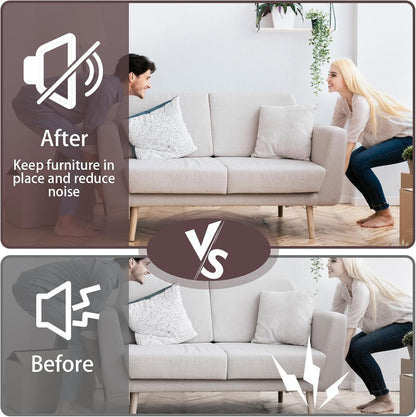 12Pcs 2x2 Inch Square Felt Furniture Pads, Self Adhesive Cuttable Anti Scratch Floor Protectors for Hardwood Floors, Brown