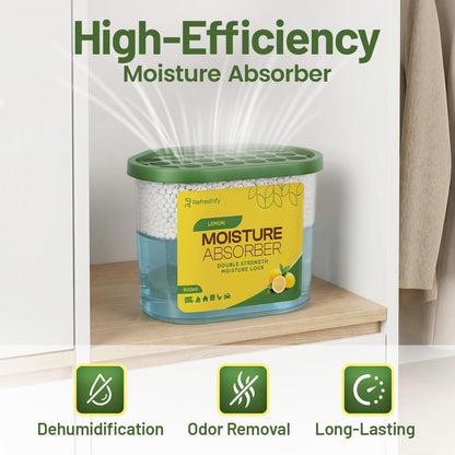 Premium Moisture Absorbers and Dehumidifier Tubs – High-Efficiency Closet Dehumidifier and Dehumidifier for Car, Odor Control Fragrance Free, 6 Pack, 7.5 Oz