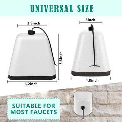 2 Pack Outdoor Faucet Covers for Winter, Heavy Duty Faucet Spigot Covers Winter Insulated, Reusable Outdoor Faucet Covers Hose Bib Covers for Winter Freeze Protection (Red)