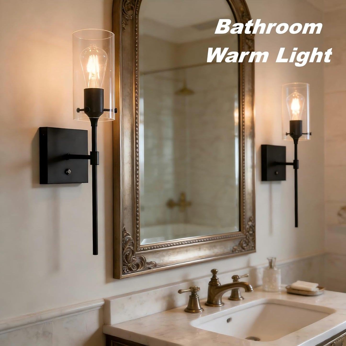 Wireless Wall Sconces with Remote Control, Black Battery Operated Wall Sconces Set of 2, Rechargeable Dimmable Wall Light for Bedroom Living Room Bathroom Hallway Entryway Stairwell,3 Colors