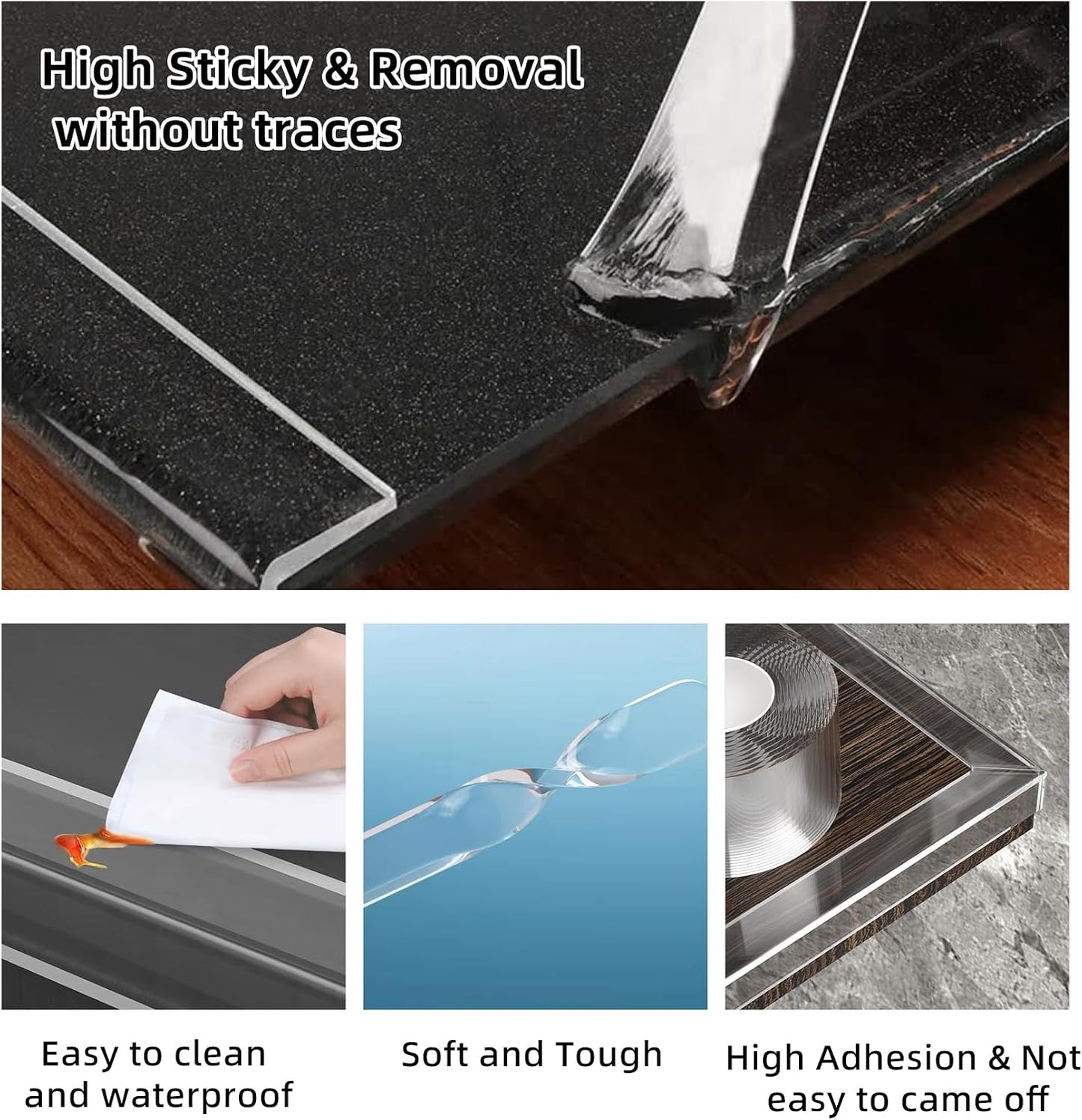 Corner Protector Baby,Clear Edge Protector Strip,Sharp Edge Wrap Cover Tape,Self Adhesive Protective Bumper Guards for Cabinet Door,Desk,Glass Table,Bed Furniture and Wall,2 in x 3.3 FT
