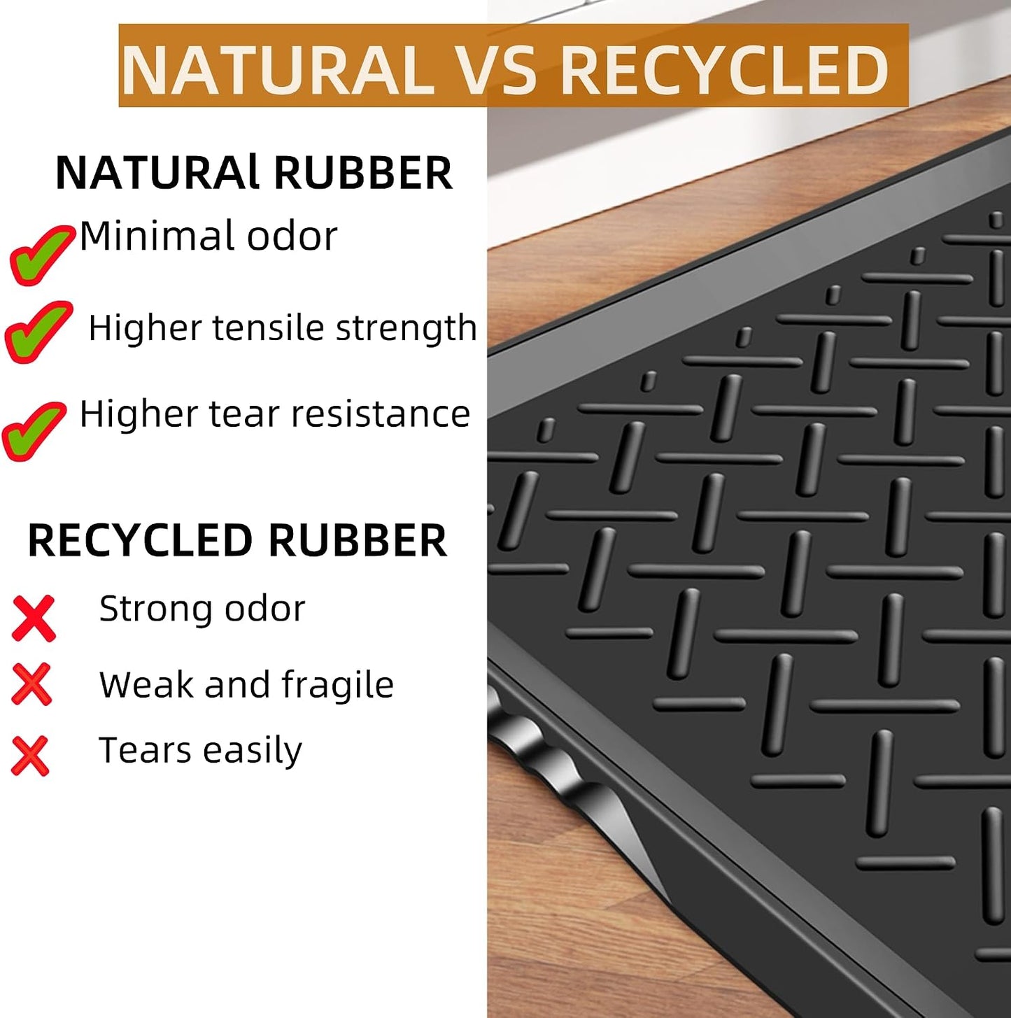 Boot Tray TPE Rubber, Large Shoe Trays for Entryway, Multi-Purpose Boot Mat Tray with Raised Edge, 28.3"x16.1" Rubber Mat for Shoe Organizer Indoor/Outdoor Use (Black)