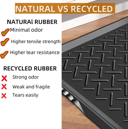 Boot Tray TPE Rubber, Large Shoe Trays for Entryway, Multi-Purpose Boot Mat Tray with Raised Edge, 28.3"x16.1" Rubber Mat for Shoe Organizer Indoor/Outdoor Use (Black)