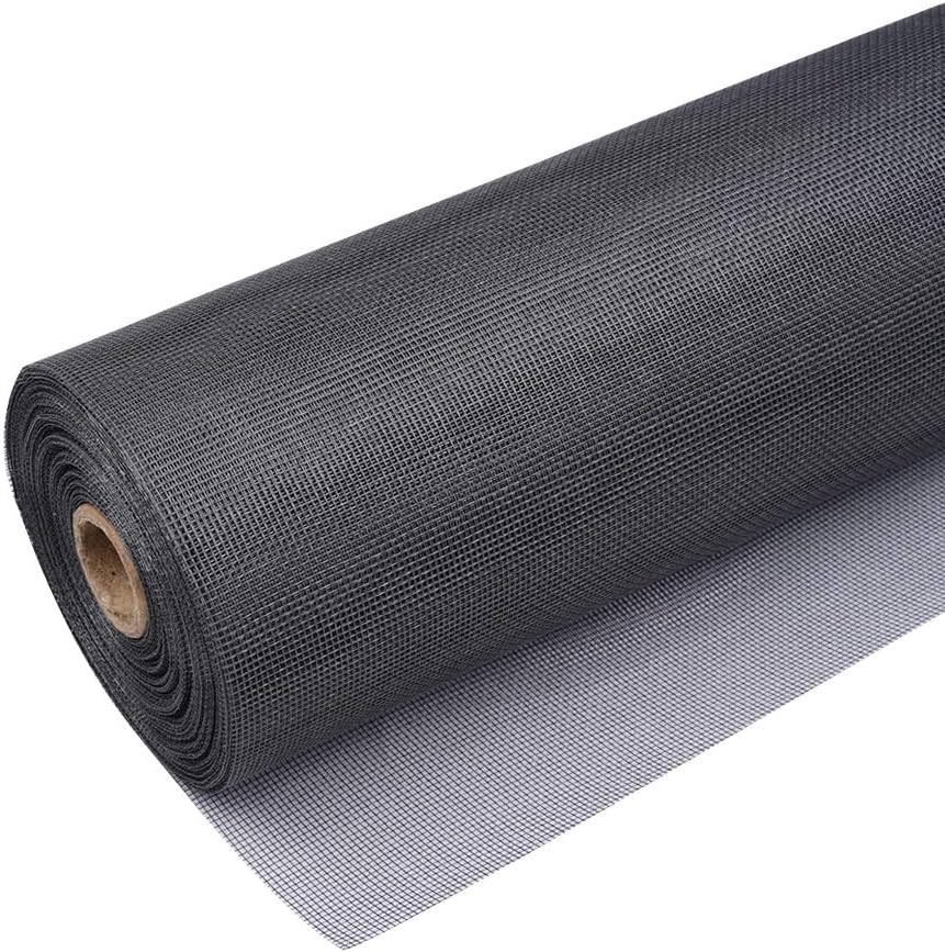 Pololo Fiberglass Screen Roll High Visibility and Durable Screen Easy to DIY Repair or Rescreen Window and Door Screen