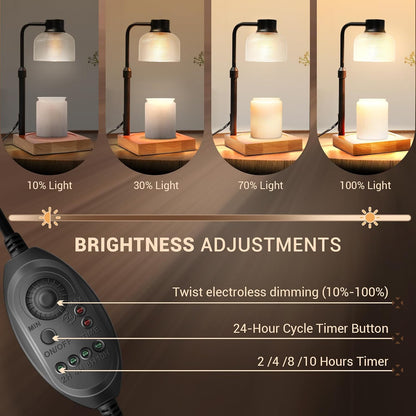 KLL Candle Warmer Lamp with Timer: Birthday Gift for Women, House Warming Gifts New Home, Room Decor - Wax Melt Warmer for Scented Jar Candles