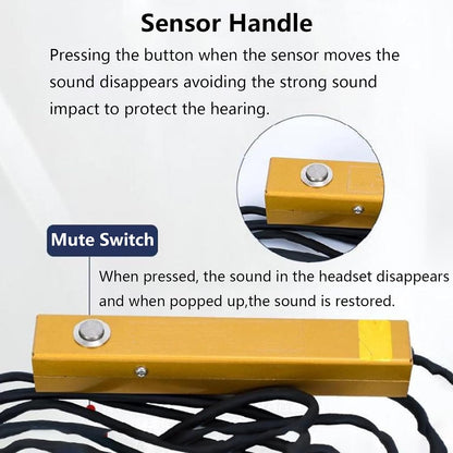 Underground Water Leak Detector, Water Pipe Leakage Monitor, Under Sink Sensor with Headset and Adjustable 4 Gears for Reducing Floor Heating Water Leakage Waste