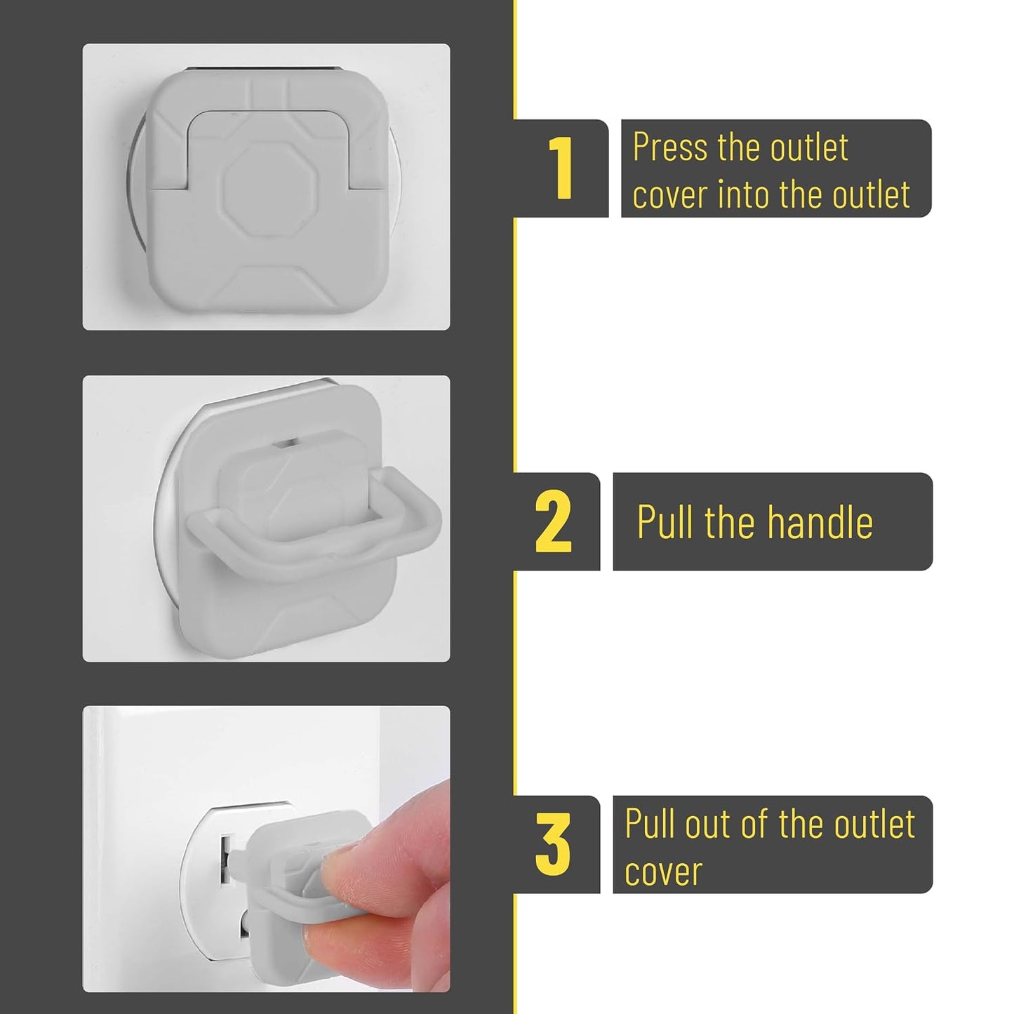 Bates Outlet Covers - Baby Proofing, 10 Pack, 3 Prongs, Child Proof