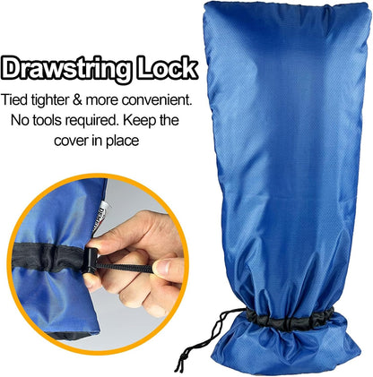 XXL Outdoor Faucet Covers for Winter, 3M Thinsulate Insulation Faucet Freeze Protector, 25”H x 13”W for Garden Lawn Faucets & Yard Hydrant, Waterproof Insulated Spigot Cover Faucet Sock – Black