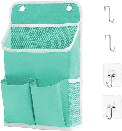 Hanging Basket for Organizing, Wall Organizer with Pockets and Over The Door Organizer，Can for Home, Closet, Office and Camper (1 White)