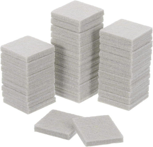 uxcell Furniture Pads, 36Pcs 1.5" - Square Self Adhesive Felt Furniture Pads, Floor Protectors for Furniture Feet Chairs Legs Hardwood Floors (Black)