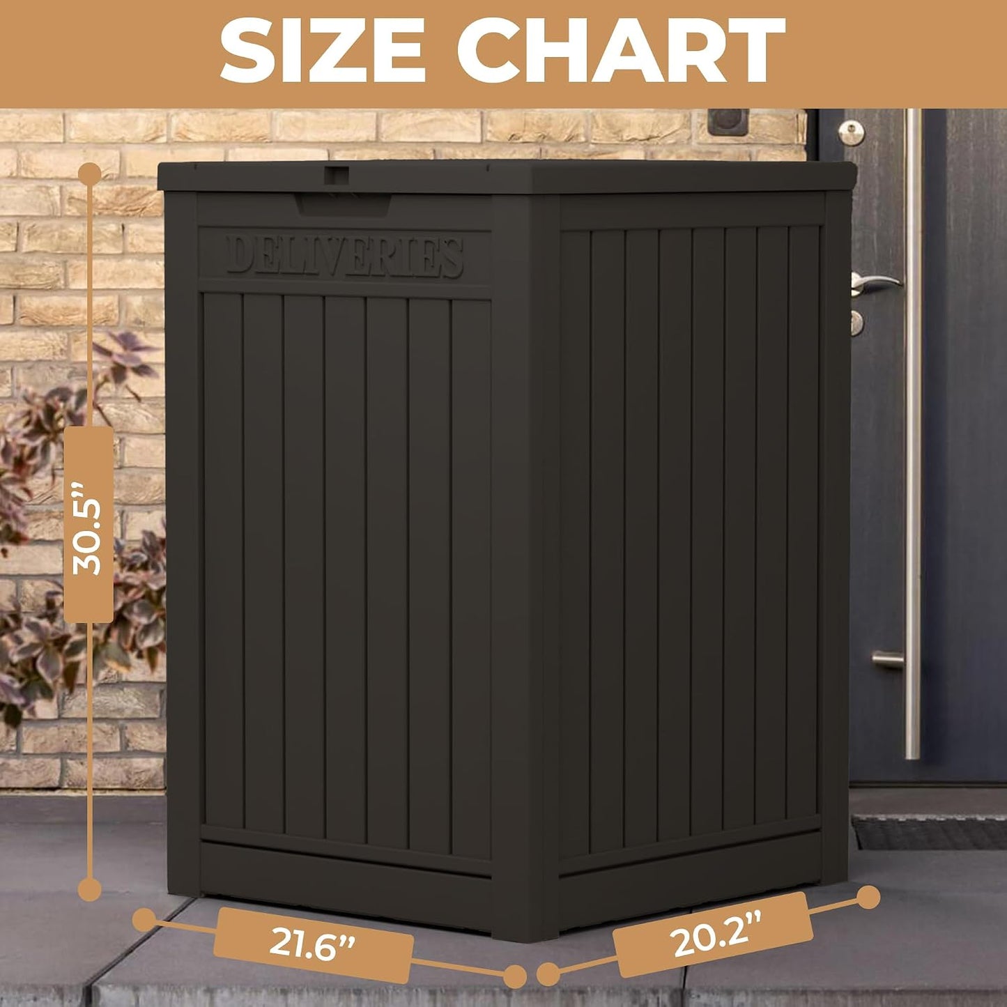 230 Gallon Large Outdoor Storage Box Waterproof, UV Resistant Resin Deck Box with Hydraulic Rod & Lockable Latch for Patio Furniture, Outside Storage Box for Garden Tools, Patio Cushions, Black