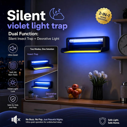 2pack Fly Catcher Indoor,Fruit Fly Traps Indoor for Home,Wall Sconce Fly UV Light Trap for Capturing Flies,Moths, Gnats with 10 Sticky Glue Boards, Bug Catcher Indoor, Light Flying Insect Trap -White