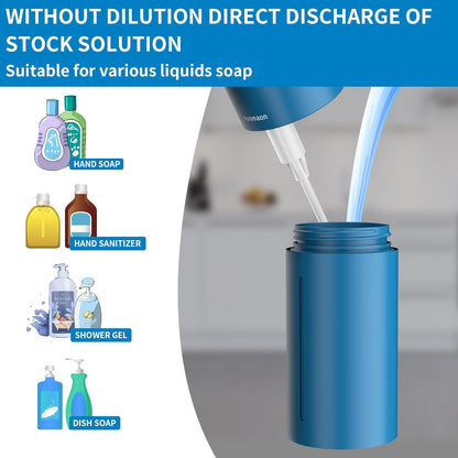 Aunmaon Automatic Soap Dispenser Touchless, Hands-Free, Multi Adjustable Volume, Long Battery Life, Compatible with Thick & Thin Dish/Hand Soap for Bathroom and Kitchen, Easy for Toddlers, Black