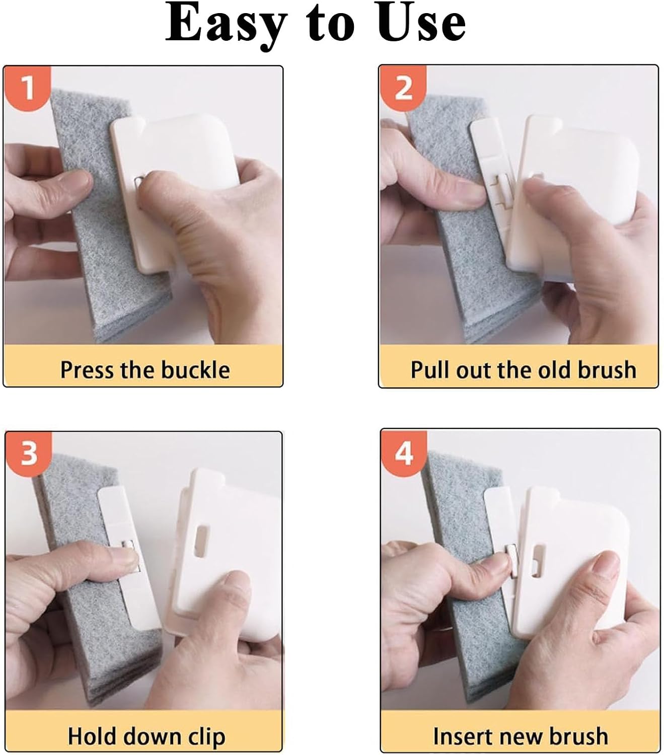 TuTuYa 12PCS Window Track Cleaning Set, Deep Clean Groove Gap Cleaning Brush Kit for Window, Blinds, Door Tracks, Sliding Doors, Tile Lines, Keyboards, Tile