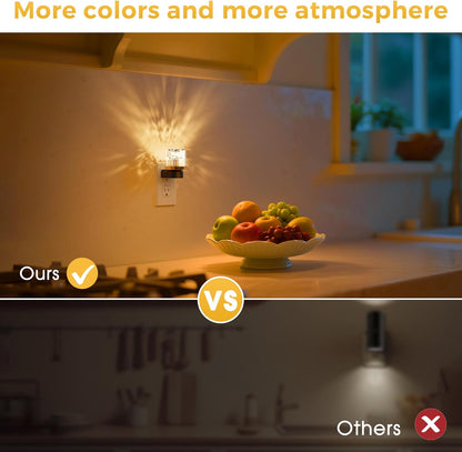 L LOHAS LED Night Light, Bubble Night Lights Plug into Wall,2 Pack 3000K/4000k/5000K Adjustable Color Temperature Night Light,Dimmable Nightlights with Dusk to Dawn Sensor for Rooms Bathroom Hallway