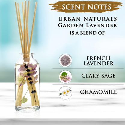 Urban Naturals Smoked Vanilla Reed Diffuser Set with Vanilla Bean, Sandalwood & Leather | Made in the USA - Colors C