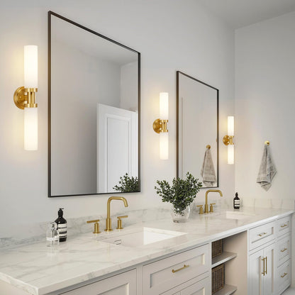 SANTOSTOCK Gold Battery Operated Wall Sconce Set of 2, 12000mAh Rechargeable Wall Lights with Remote Control, Wireless Dimmable Wall Lamps for Bedroom Living Room Bathroom Hallway Stairwell