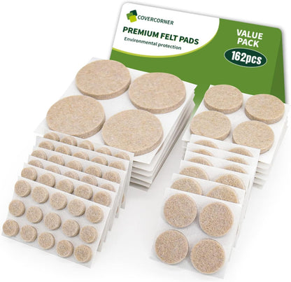 Felt Furniture Pads for Hardwood Floors 48 PCS, Furniture Pads, Floor Protectors for Hardwood Floors, Felt Pads for Furniture, Round, Dark Brown