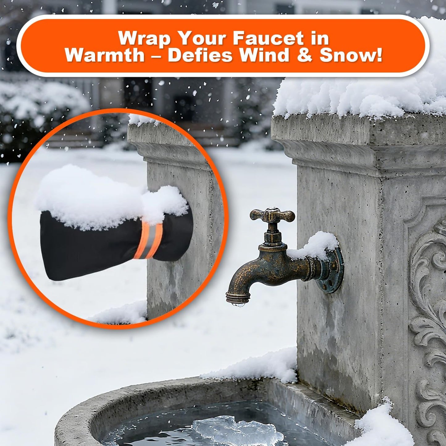 Outdoor Winter Faucet Hose bib Wall Taps Ouside Covers - 8.3”H x 6.7”W, Waterproof & Frost-Free for Winter Freeze Protection, Black, Gray (Gray, 2pcs)