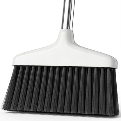 Handy Broom, Indoor/Outdoor Brooms, Duty Kitchen Broom, for Home Garage Kitchen Office Courtyard Lobby Patio Lawn Concrete (1, White)