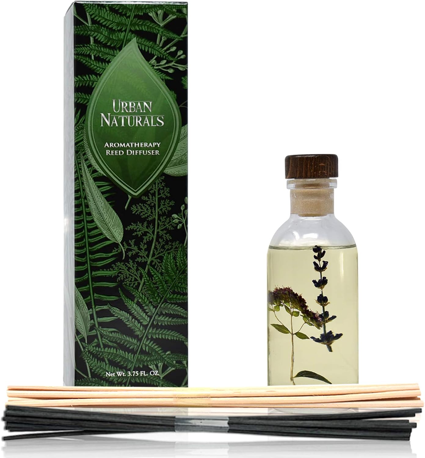 Urban Naturals Smoked Vanilla Reed Diffuser Set with Vanilla Bean, Sandalwood & Leather | Made in the USA - Colors C