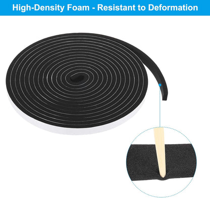 PATIKIL Weather Stripping Door Seal Strip, 3/8 Inch x 1/4 Inch x 32 Ft Self Adhesive Soundproof High Density Foam Tape Insulation for Door Window Air Conditioning, White - Colors A