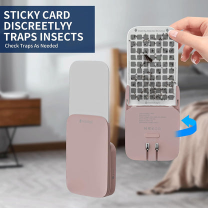 Mosalogic Fruit Fly Traps for House Use Gnat Trap Flying Insect Trapper Plug-in Mosquito Killer Indoor Gnat Moth Catcher Fly Tapper with Night Light UV Attractant Catcher for Home Office White-1PACK