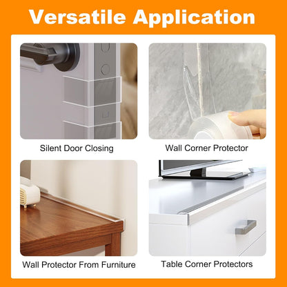 Corner Protectors Baby Proofing,2 in x 6.6ft Clear Edge Protector Strip,Furniture Corner Guards,Cabinets,Tables and Window Sill Sharp Corner Safety Bumpers