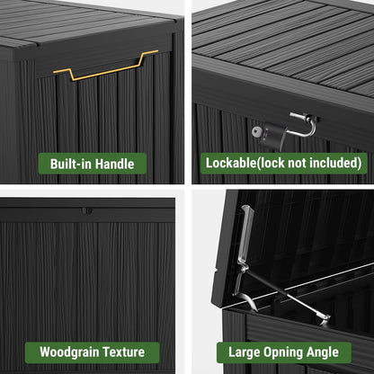50Gal Outdoor Storage Box Anti-Theft Delivery Box Lockable Deck Box | Heavy-duty UV & weatherproof resin for secure parcel drop, patio cushion storage, garden tools & porch package organization
