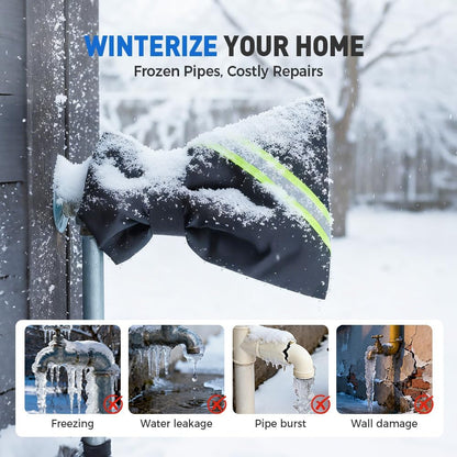 2 Pcs Outdoor Faucet Covers for Winter, 2026 Upgraded Outside Faucet Cover Freeze Protection, 6.7'' x 8.2'' Insulated Spigot Cover Waterproof Hose Bib Covers for Garden Yard