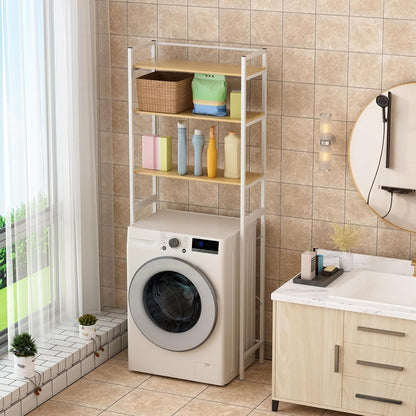Over Washer and Dryer Shelves,Heavy Duty Laundry Room Storage Organization Clothes Drying Rack, 3-Tiers Bathroom Storage Shelf, Laundry Room Storage and Organizer Standing Shelf