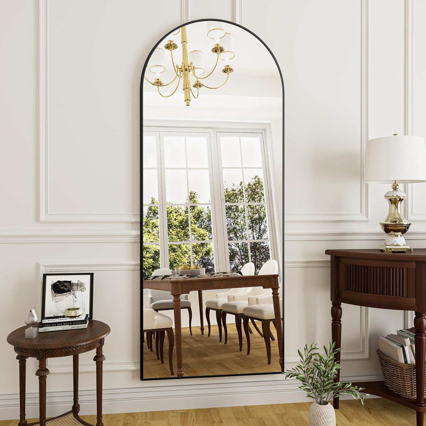Mirror Full Length, 71 x 26 Inches Floor Mirror with Stand, XX-Large Arch Gold Mirrors for Bedroom, Dressing Room, Home Decor, Gold