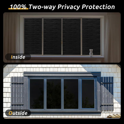 rabbitgoo Window Privacy Film Frosted Glass Film Removable Vinyl Door Coverings UV Blocking Decorative Static Cling Non-Adhesive Window Clings Sticker for Home Decor, 17.5 x 78.7 Inches