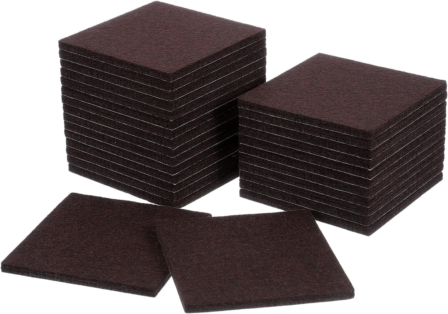uxcell Furniture Pads, 24Pcs 1.5" - Square Self Adhesive Felt Furniture Pads, Floor Protectors for Furniture Feet Chairs Legs Hardwood Floors (Black)