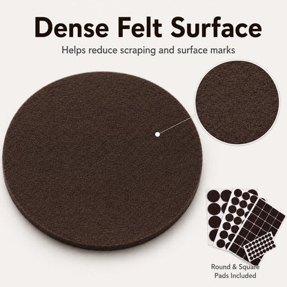 Felt Furniture Pads, 104 Pcs Self Adhesive Floor Protectors for Chairs | Protects Hardwood Floors From Scratches, Reduces Noise, Fits Furniture Feet, Tables, Cabinets & Sofas – 104 Pcs Mixed Sizes