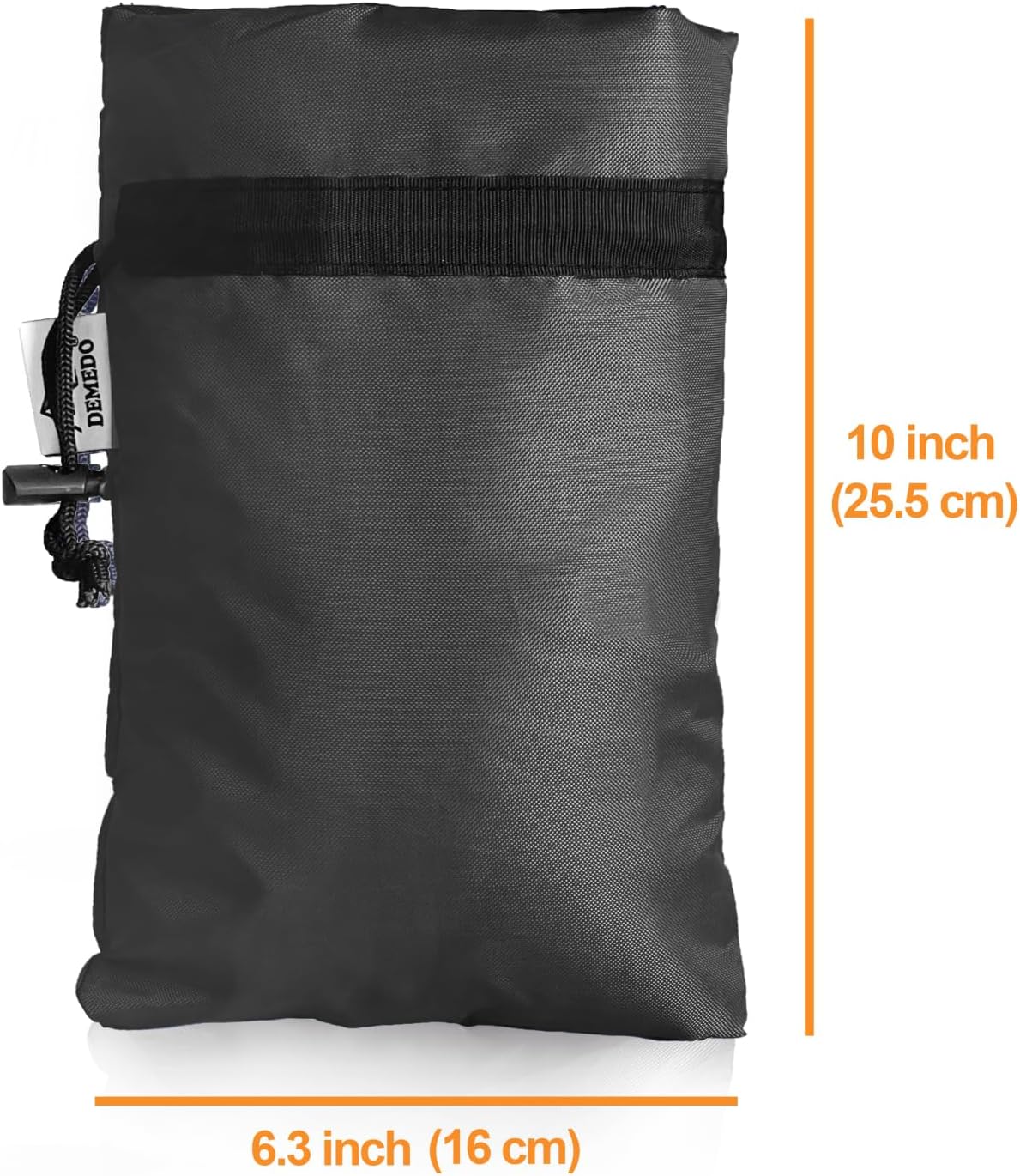 Enlarge Outdoor Faucet Cover for Winter Freeze Protection, 3M Thinsulate, 10”H x 6.3”W Hose Bib Covers for Wall Taps Outside, Waterproof & Frost Free Insulated Spigot Cover, 2 Pcs Faucet Socks - Black