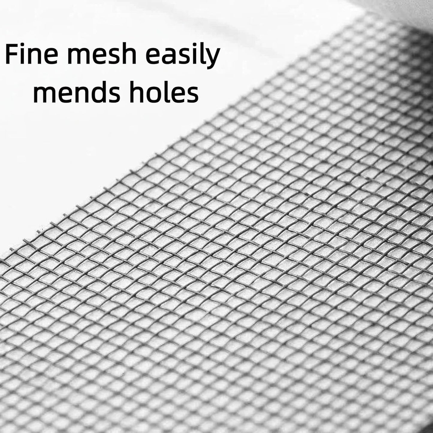 Strong Adhesive Window Screen Repair Tape Self-Adhesive Mesh Patch for Doors & Windows, Heavy Duty Fiberglass Kit for Fixing Tears & Holes – Easy to Cut (Black,1pcs)