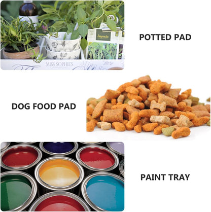 VOSAREA Multi-Purpose Boot Tray for Entryway 2pcs Waterproof Plastic Shoes Storage Mat for PET Bowls Plant Pots and Indoor/Outdoor Use