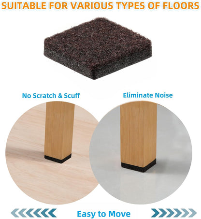 Furnigear Felt Furniture Pads for Hardwood Floors - Self Adhesive Chair Felt Pads, Floor Protector for Furniture Feet, Furniture Sliders Moving Your Furniture Smoothly - Anti Scratch 96 Pcs 3/4" Round