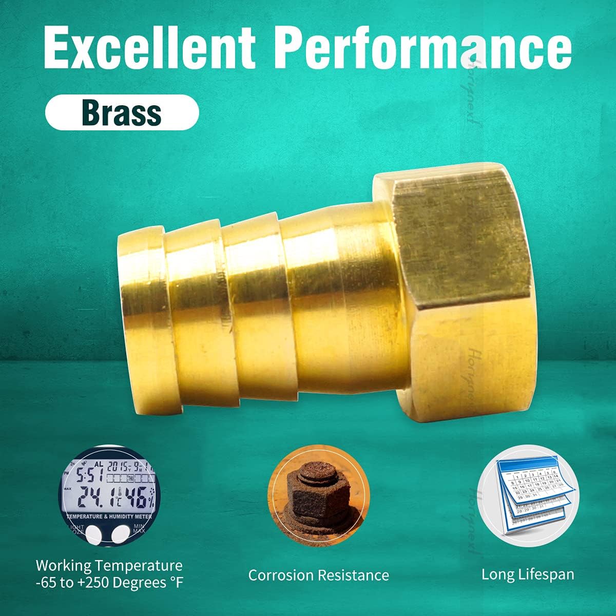 brass 3/4 inch O.D. barb three way shut off ball valve for gas hose air water pvc pex garden tubing fuel line, tee switch splitter fitting