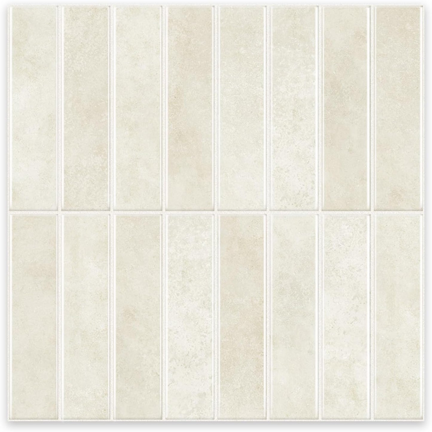 10 Sheets Thicker Design Peel and Stick Backsplash, Self Adhesive Wall Tiles, Stick on Backsplash for Kitchen and Bathroom, 11.8"x11.8",Beige