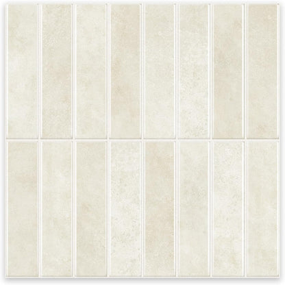 10 Sheets Thicker Design Peel and Stick Backsplash, Self Adhesive Wall Tiles, Stick on Backsplash for Kitchen and Bathroom, 11.8"x11.8",Beige