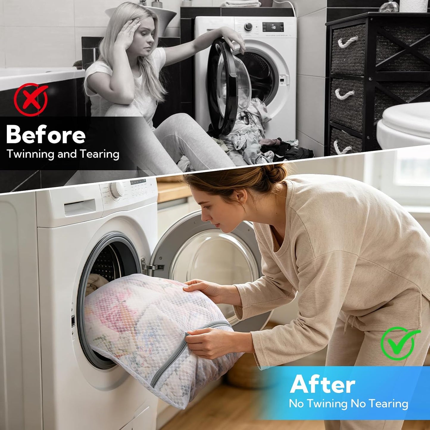 18-Pack Durable Mesh Laundry Bags for Delicates, 12x16 Inches Reusable Lingerie Wash Bags for Washing Delicates with Sturdy Zipper, Protect Clothes in Washing Machine for Home, College & Dorm
