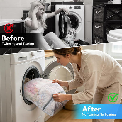 18-Pack Durable Mesh Laundry Bags for Delicates, 12x16 Inches Reusable Lingerie Wash Bags for Washing Delicates with Sturdy Zipper, Protect Clothes in Washing Machine for Home, College & Dorm