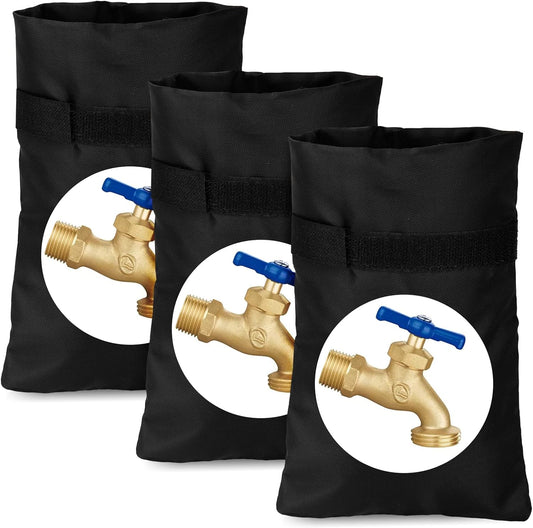 3 Pack Outdoor Faucet Covers for Winter Freeze Protection, 8.3" H X 5.4 "W Outside Garden Waterproof Freeze Protector Pipe Insulation, Spigot Insulation Socks Hose Bib Protector Prevent Backflow
