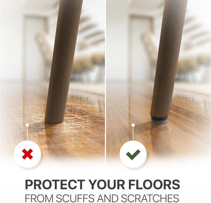 X-PROTECTOR 357 pcs Premium Huge Pack Felt Furniture Pads! Quantity of Furniture Sliders with Many Big Sizes – Your Ideal Floor Protectors. Protect Your Hardwood & Laminate Floor!