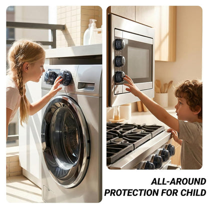 6 Pack Stove Knob Safety Covers, Universal Heat-Resistant Baby Proof Gas Stove Knob Locks, Child & Pet Safety Oven Knob Covers, Tool-Free Disassembly-Free Installation